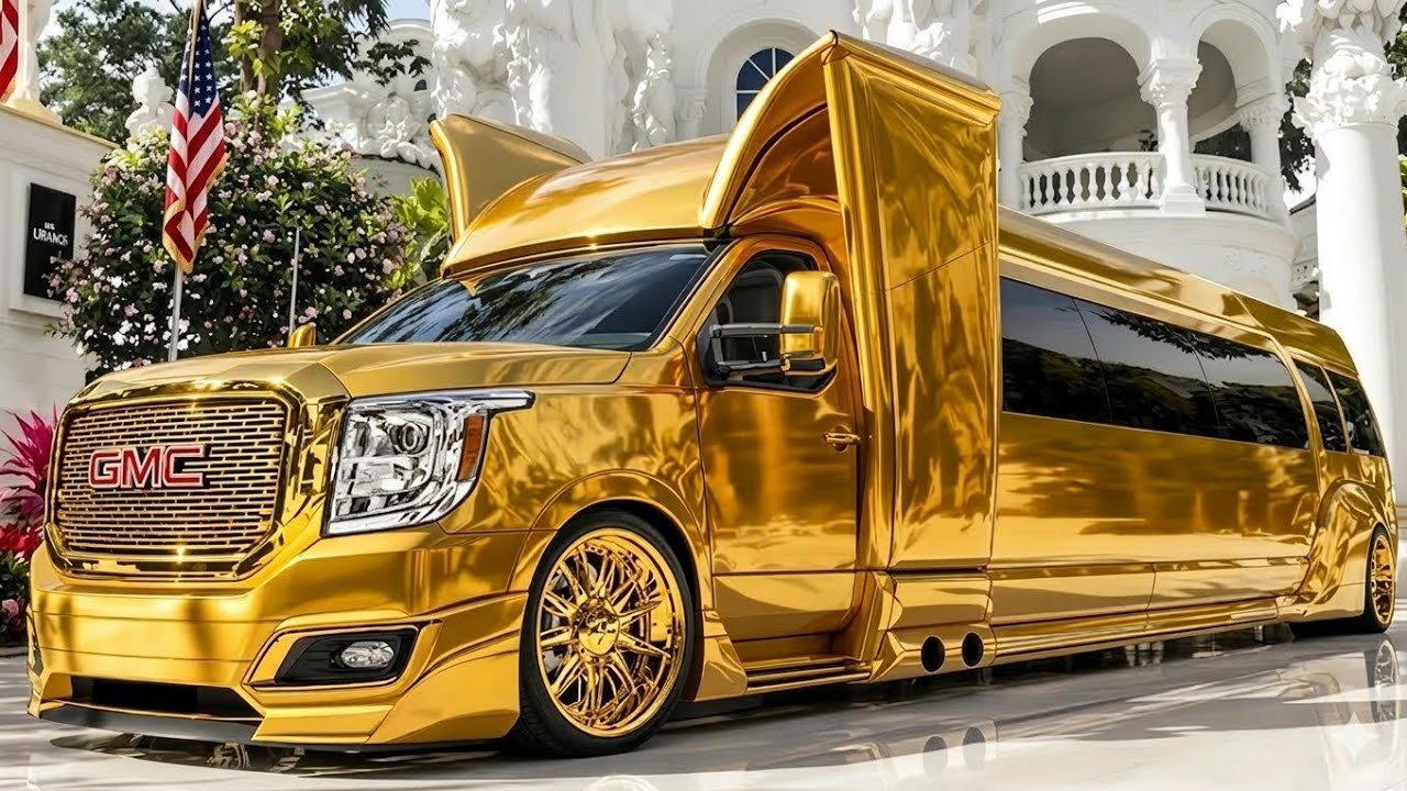World’s Most Luxurious Van? Gold GMC Savana Full Review 🔥
