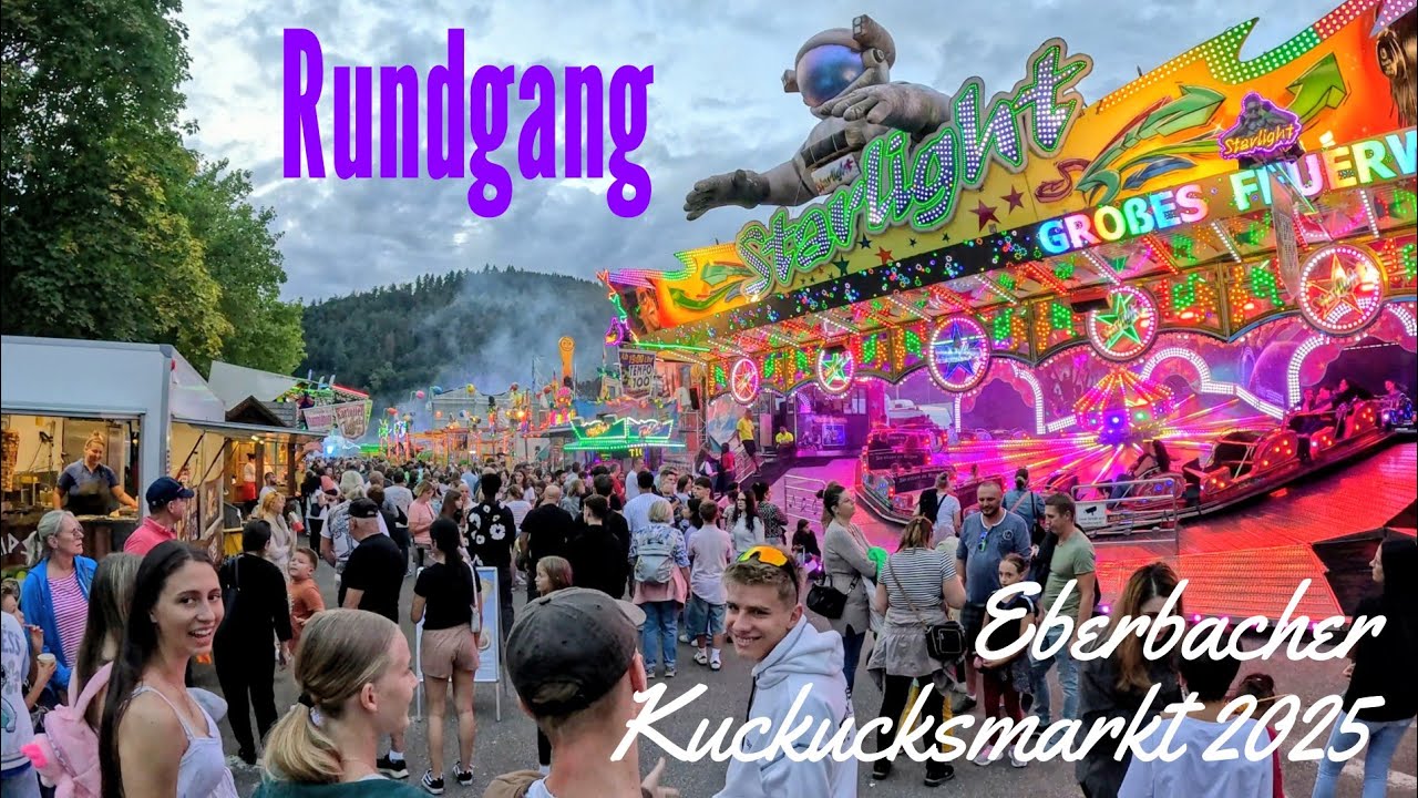 Eberbacher Kuckucksmarkt 2025 - Alle Attraktionen / Spielzeit-Rundgang am Er&ouml;ffnungstag 29.08.2025