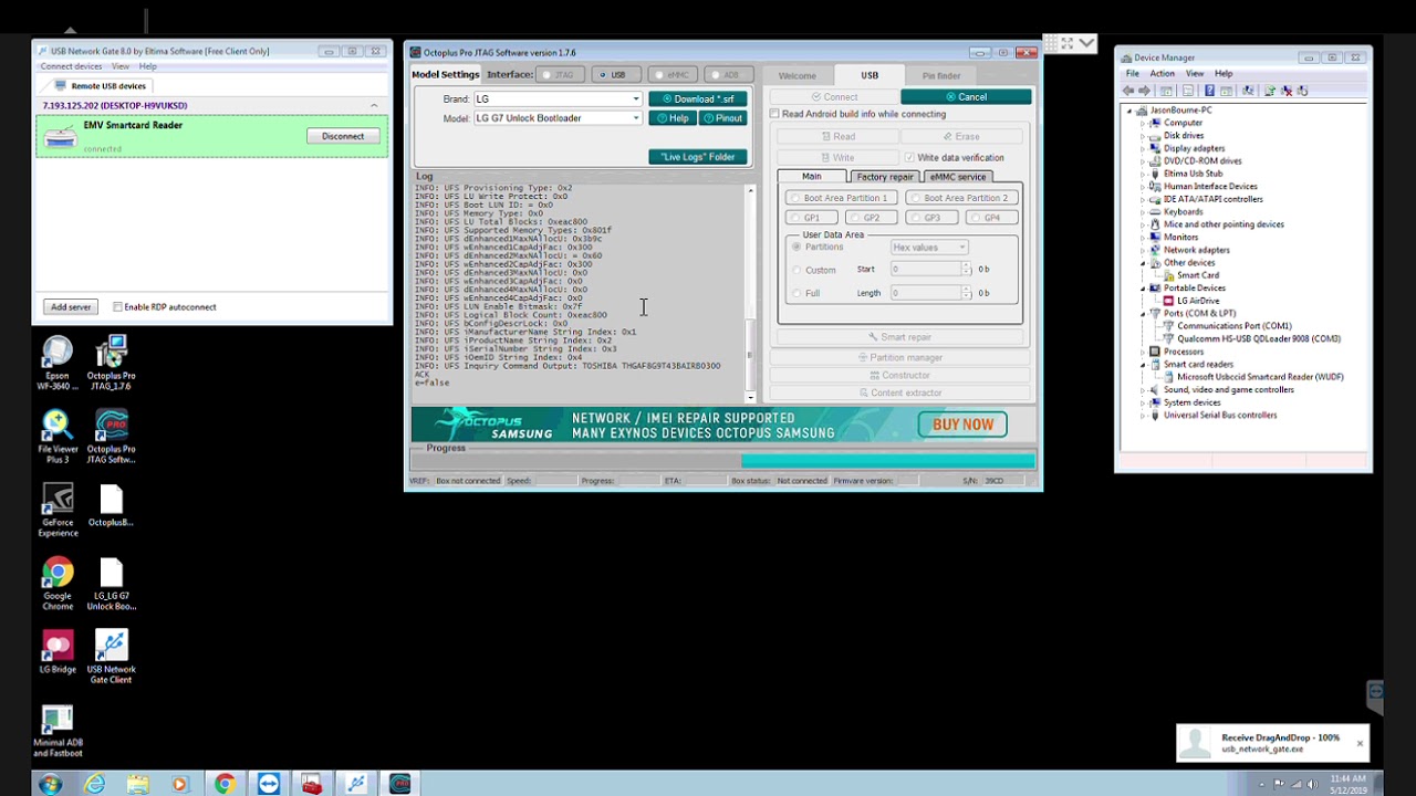 Install ENG fastboot (ABL) on the LG G7, V35, V40, to  unlock the bootloader
