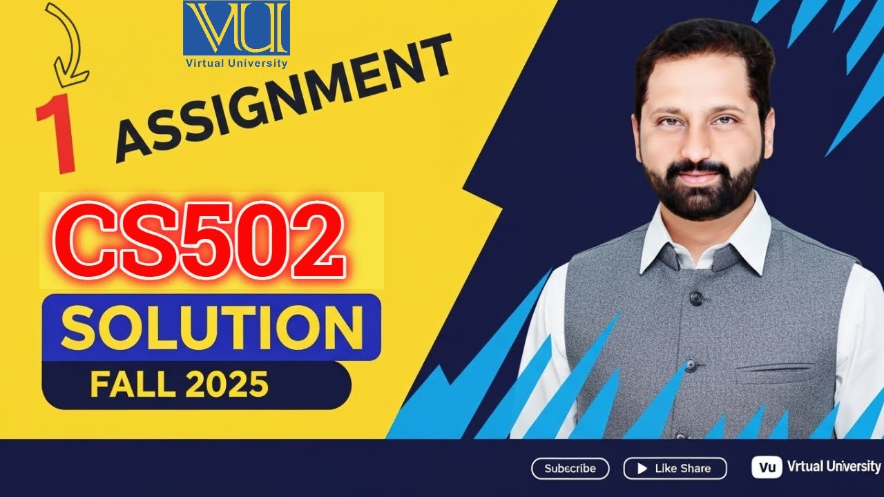 CS502 Assignment 1 solution Fall 2025 | CS502 Assignment 1 solution 2025 | CS502 assignment 1 2025
