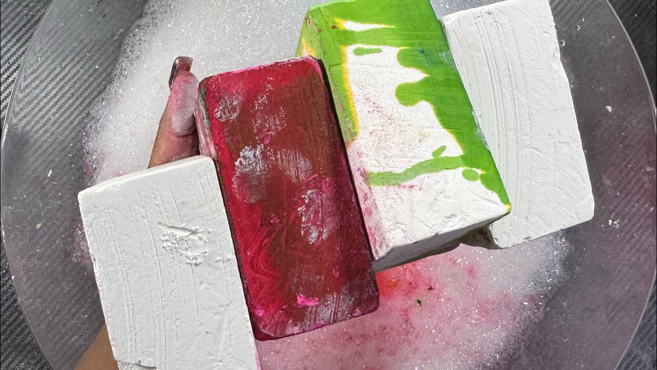 Leftovers & Fresh Blocks | Water Crush | Gym Chalk ASMR | Oddly Satisfying