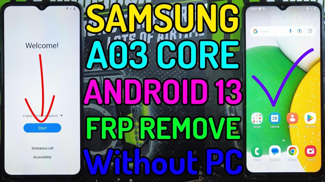 Разблокировка Google FRP на Samsung A03 Core под Android 13: новый метод без ПК (2026 год)