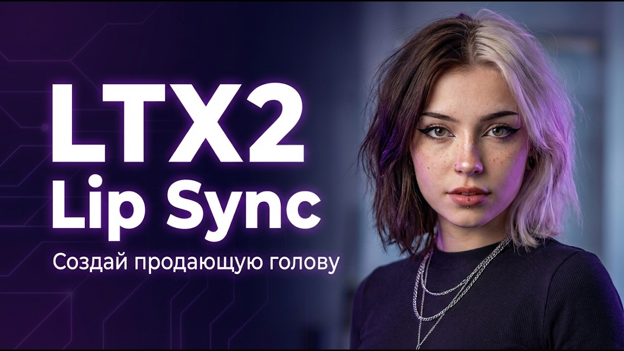 Создай свою продающую модель в LTX2! Lip Sync Workflow для ComfyUI