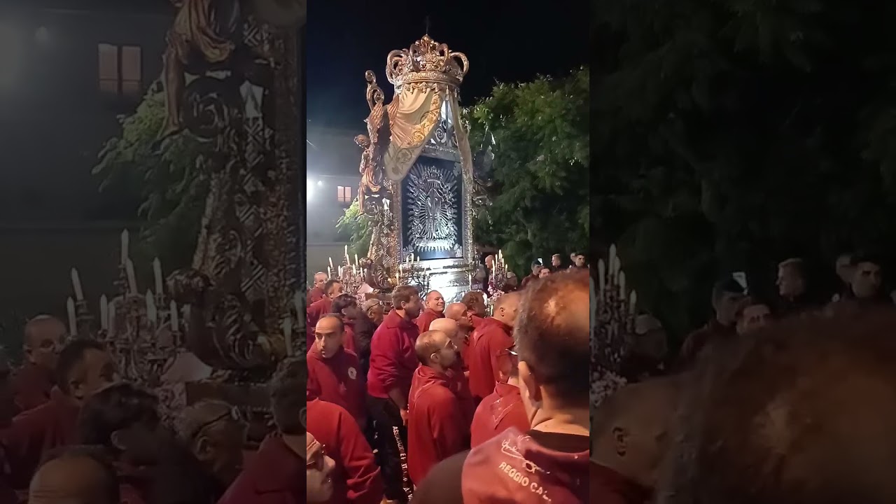 Madonna della Consolazione 24/11/'24 Reggio Calabria, suggestivo rientro alla Basilica dell'Eremo.
