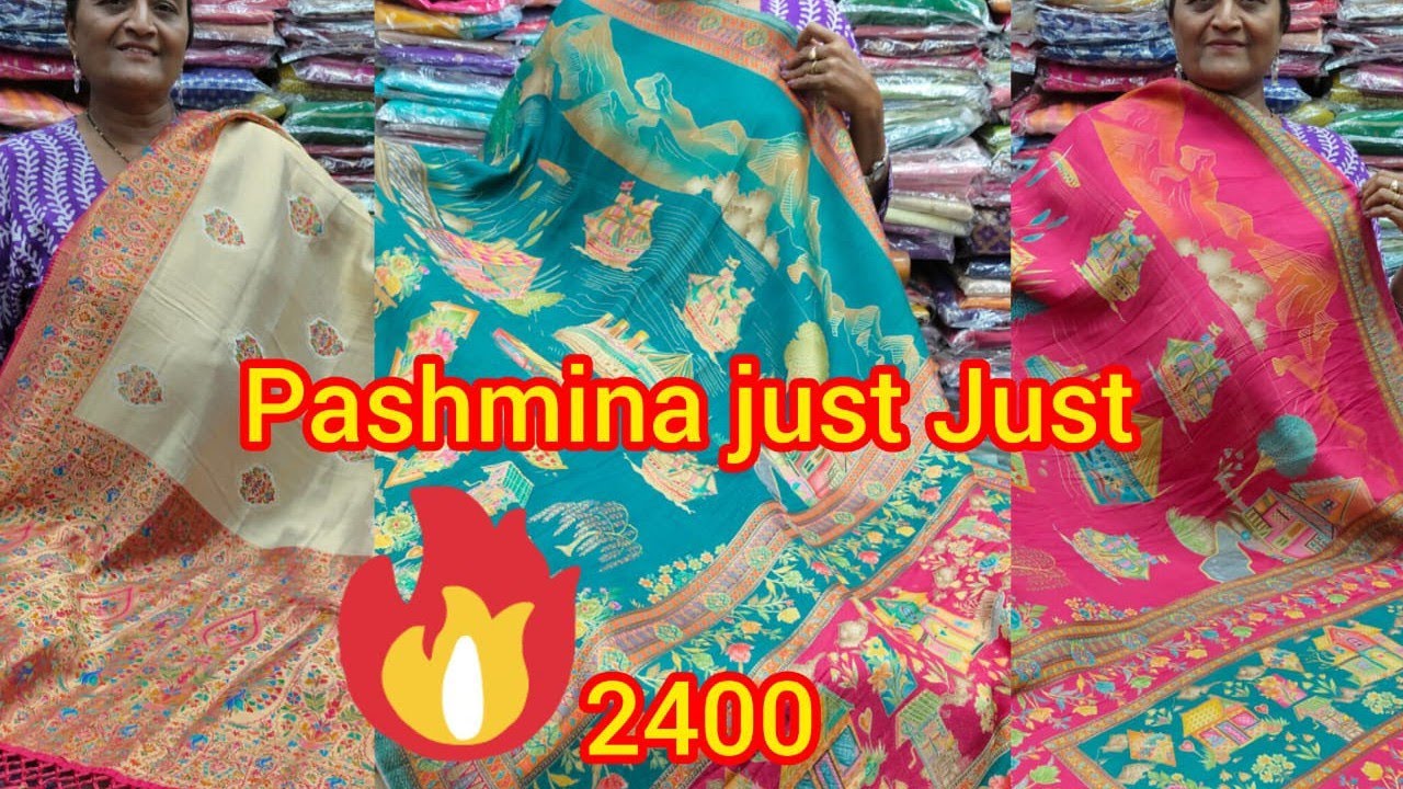 Needle craft pashmina sarees Just just 2400