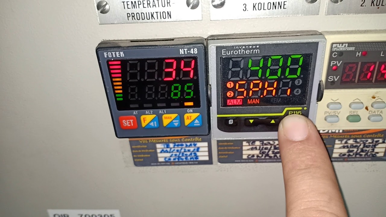Calibration Eurotherm P116