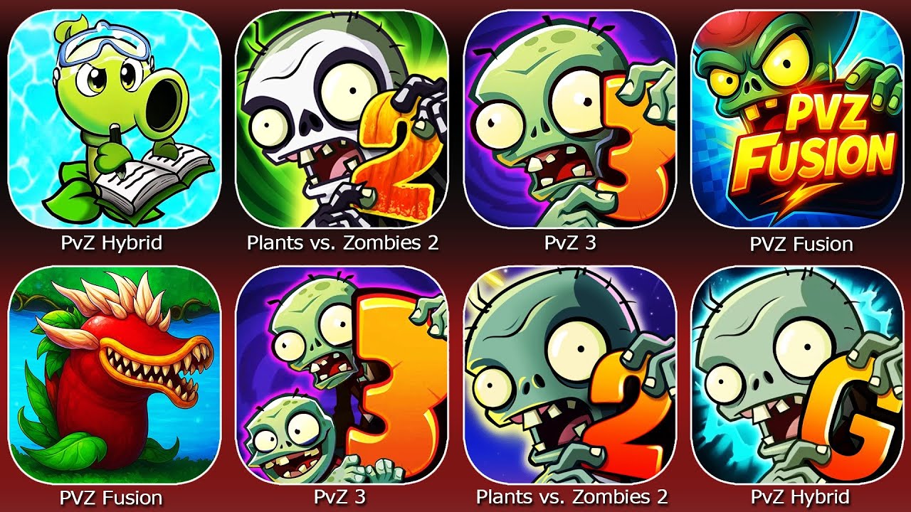 PvZ Hybrid,PVZ Fusion,PvZ 3,PvZ 2,Plants vs  Zombies 2,Plants vs  Zombies 3