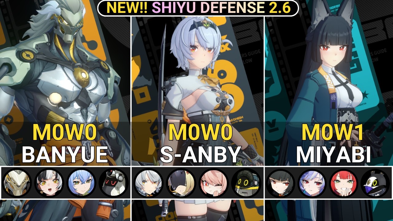 NEW SHIYU RESET! M0W0 Banyue & M0W0 S-Anby & M0W1 Miyabi Showcase | NEW! Shiyu Defense ZZZ 2.6