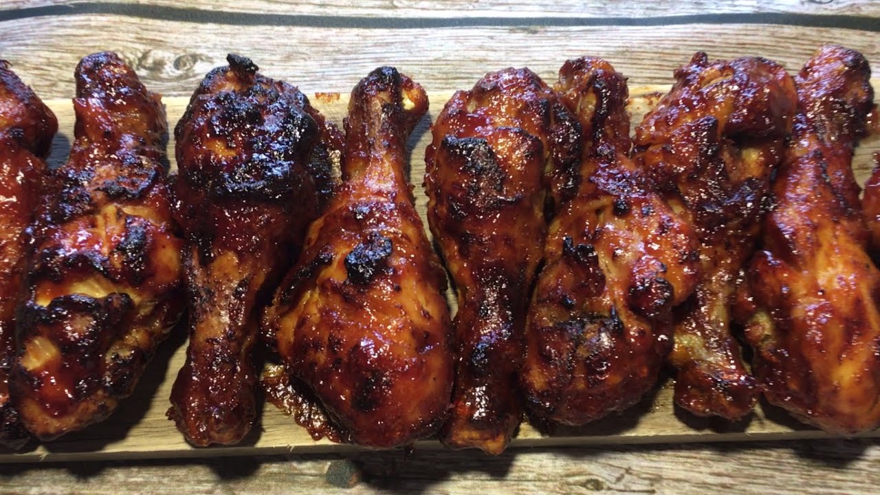 Piernas de pollo a la barbacoa en la air fryer/freidora de aire eléctrica ⚡️