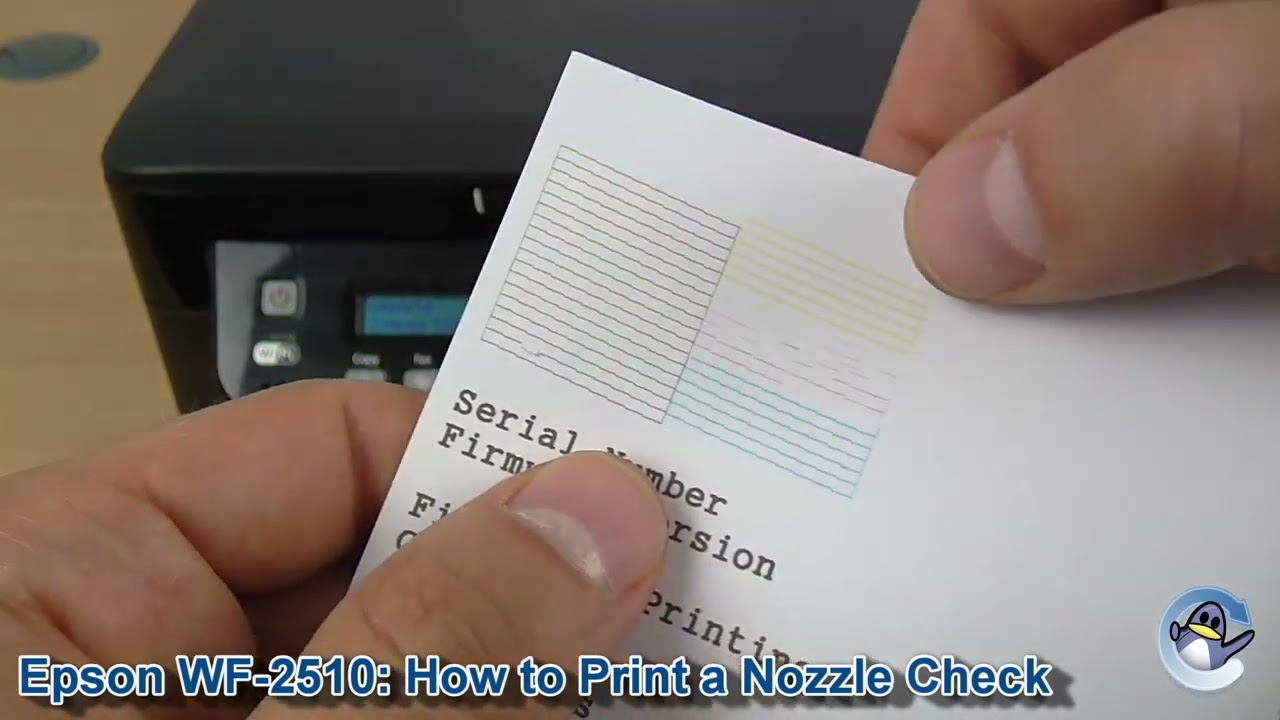 Epson WorkForce WF 2510WF: How to Print a Nozzle Check Test Page