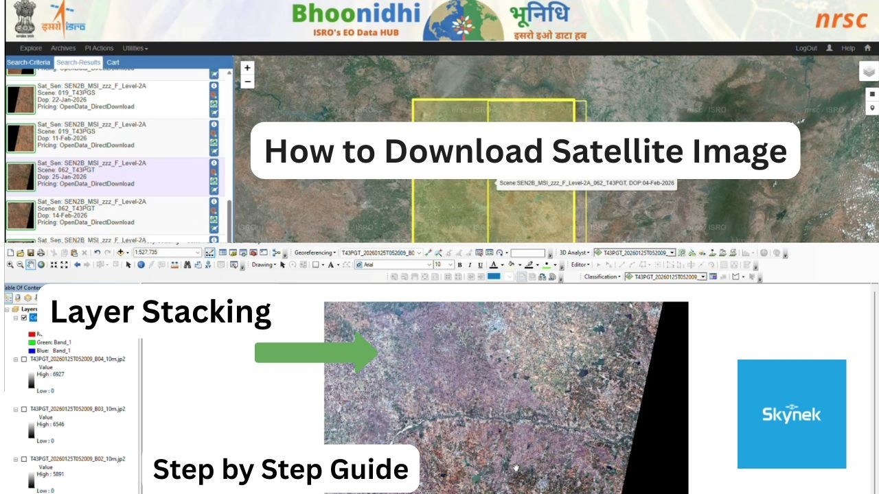 How to Download Satellite Images from Bhoonidhi + Composite Bands in QGIS/ArcMap | Complete Tutorial
