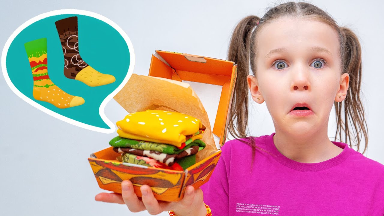 🍟🧦 ステフィがジャンクフードをくつ下に変身させた！| 子どもたちのためのヘルシーフード