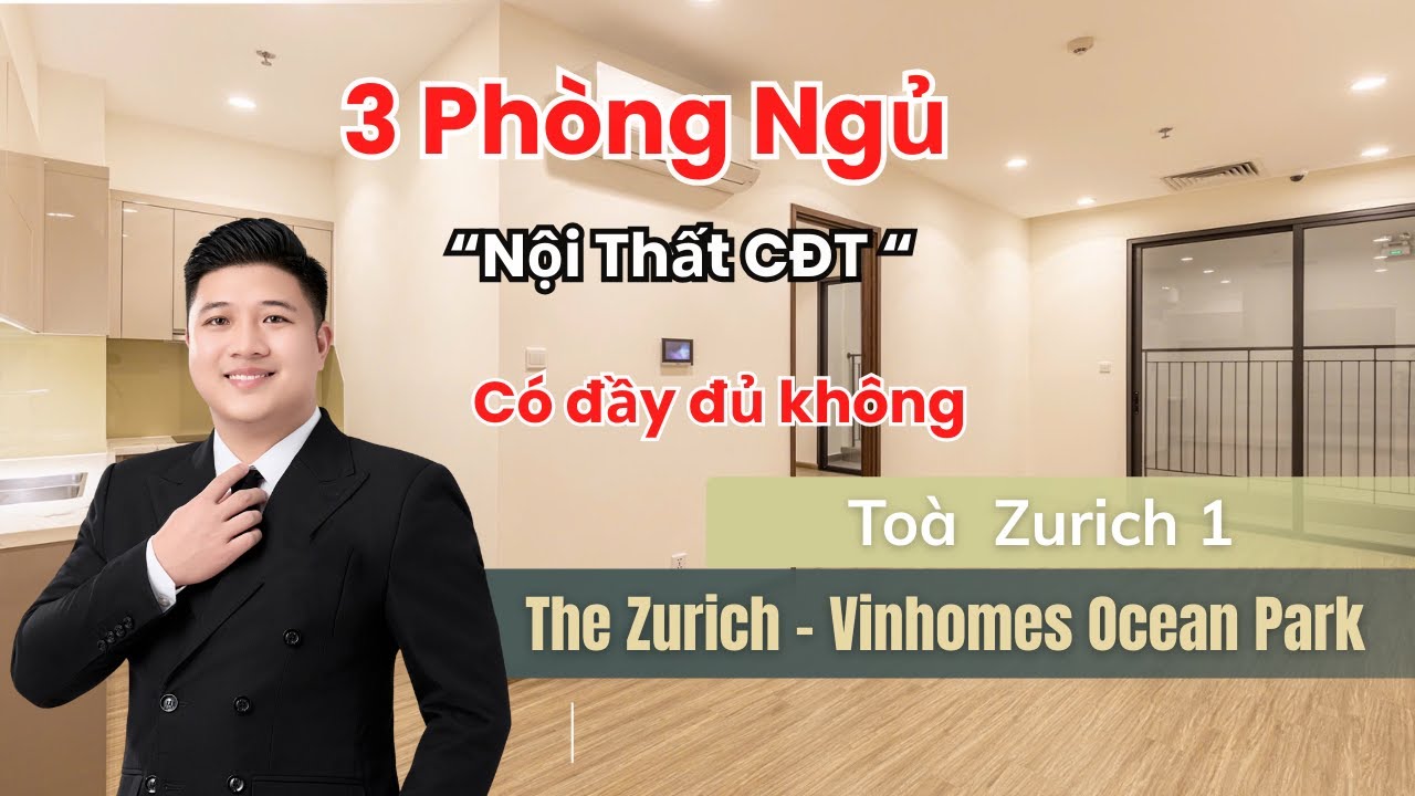 Bóc Tem căn 3 phòng ngủ toà Zurich 1 Tại Vinhomes Ocean Park - Bất ngờ chất lượng tiêu bàn giao CĐT