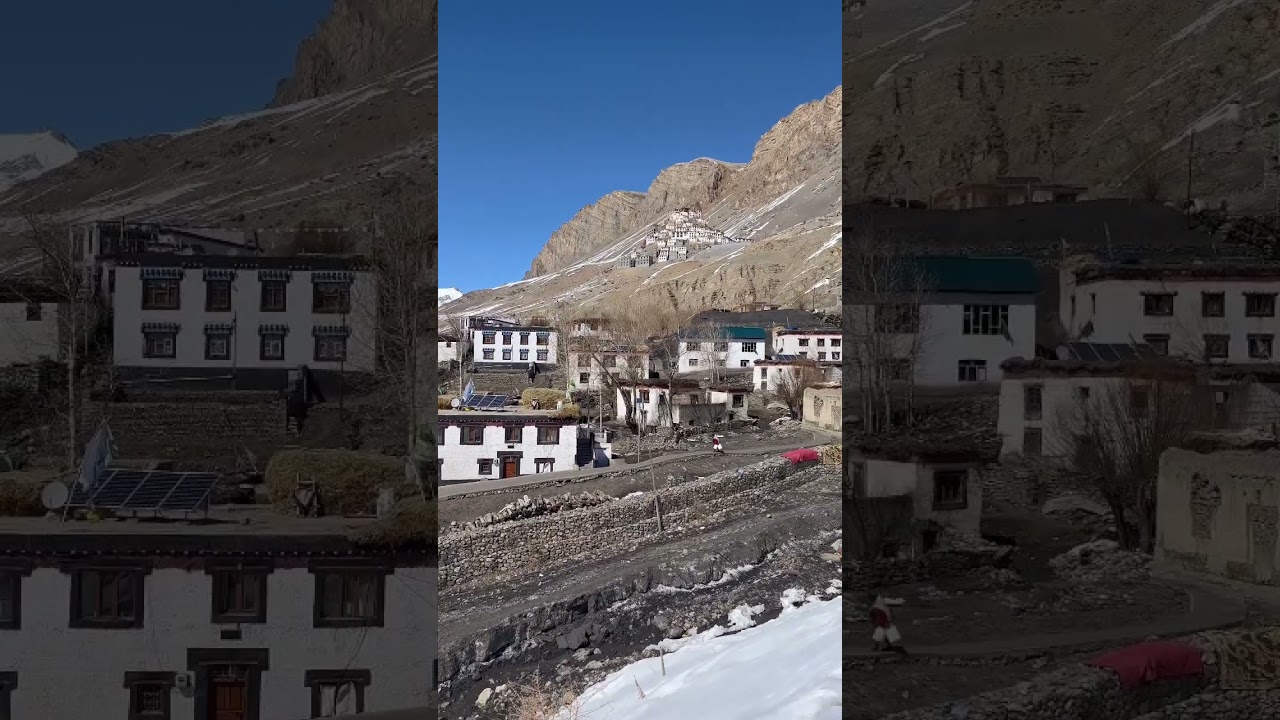 Key monastery/ Kee Gompa view - Spiti Valley #indiantraveller