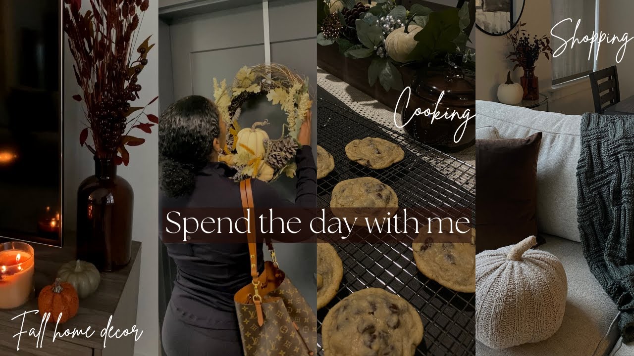 Vlog | Decorating for Fall, Cooking w/ Bae & Shopping