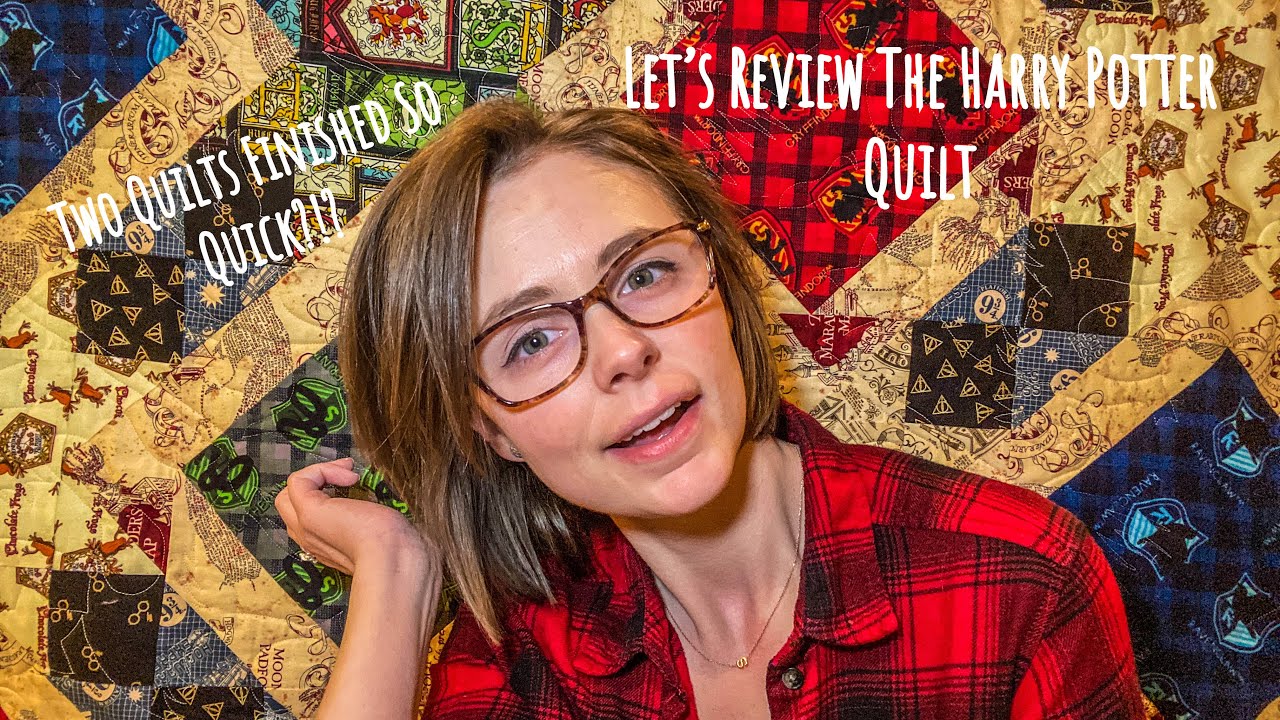 Harry Potter Quilt Review || Pantograph || Large Quilt Block Design || Another Finish || VLOG 92
