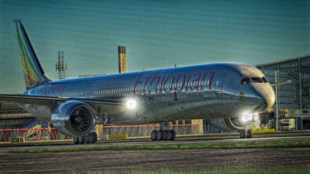 Full Flight: London, Heathrow to Addis Ababa. Ethiopian Airlines Boeing 787. An MSFS Experience.