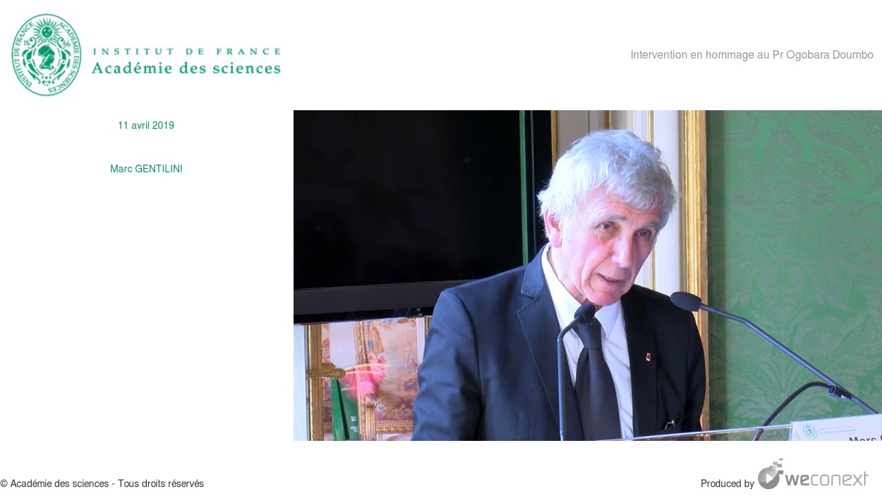 Intervention en hommage au Pr Ogobara Doumbo par Marc Gentilini
