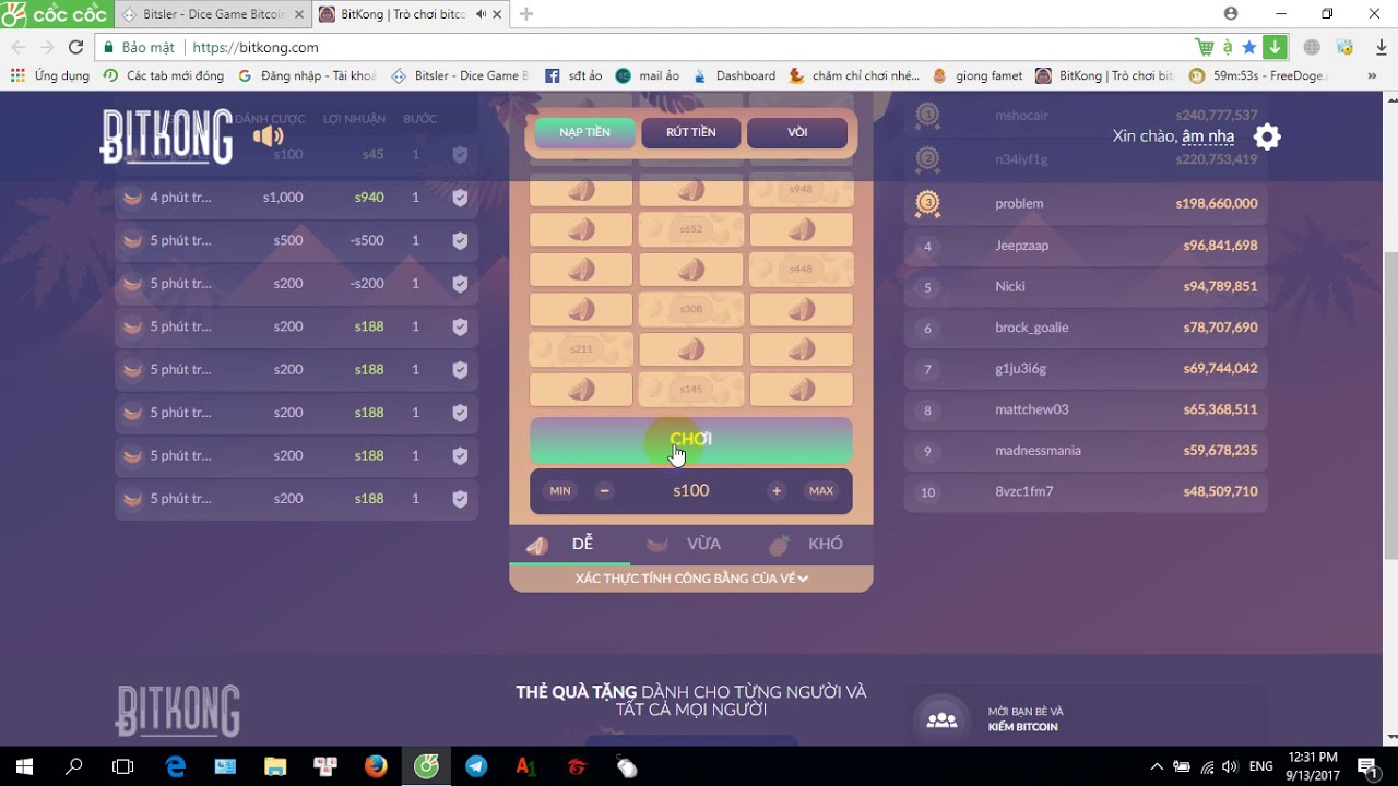 win bitkong 80_90 % no hack no csrip no code