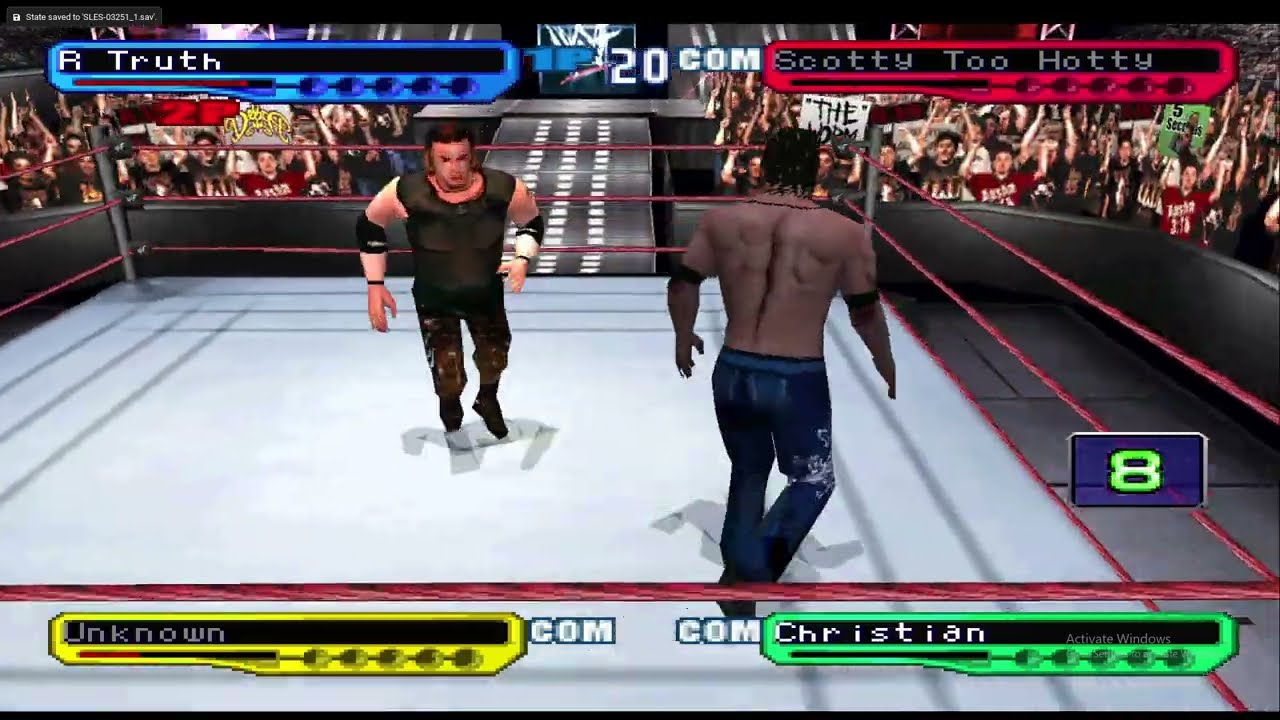 R Truth Cleans House At The Royal Rumble -WWF Smackdown! 2 PSX Gameplay