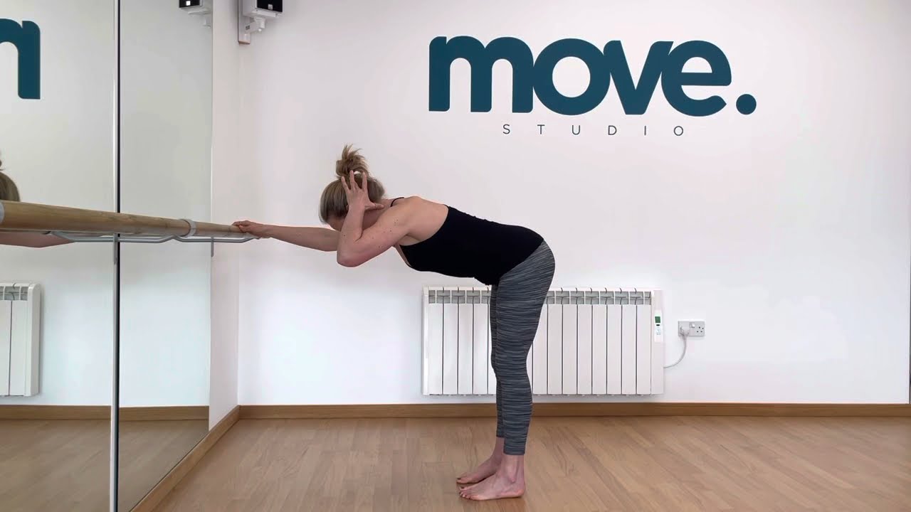 5 minute Garuda Barre Downward Dog