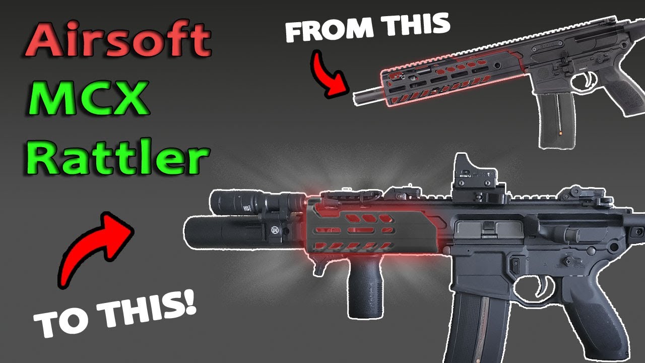 Airsoft MCX Rattler Conversion from Laylax Short Hand guard and Outer Barrel Set