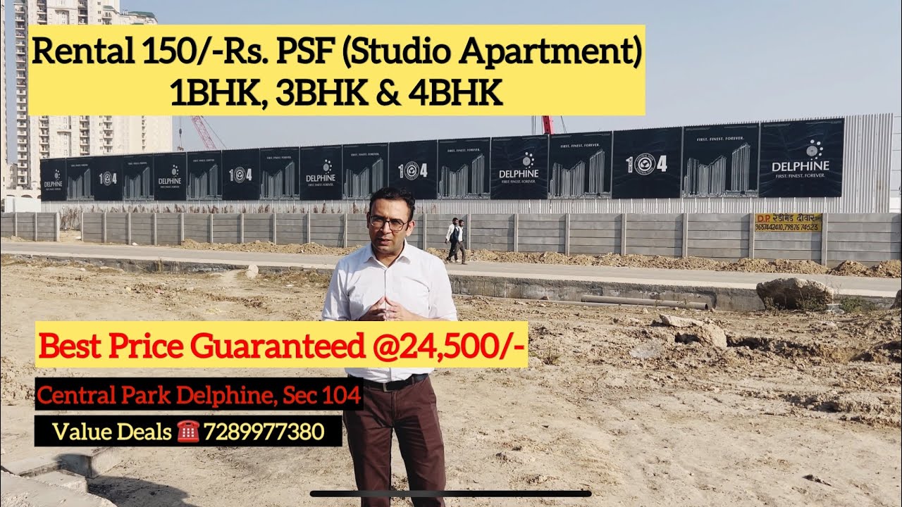 Central Park Delphine, Sector 104, Gurugram, Rental Rs. 150/-PSF ☎️ 7289977380 for Site Visit