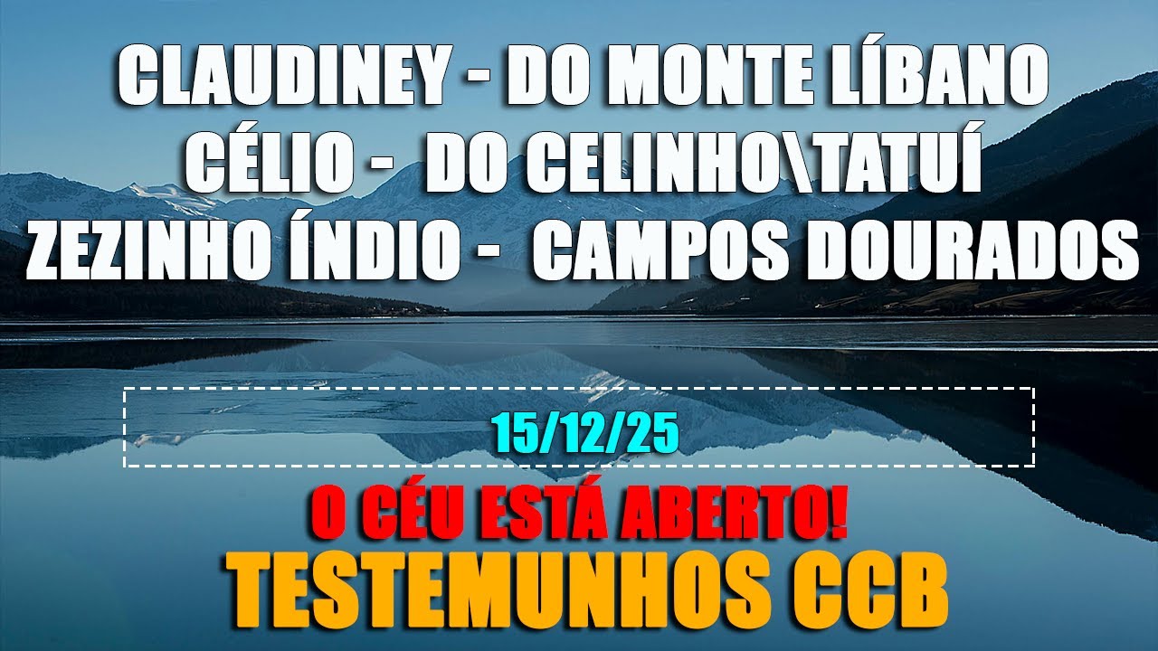 Testemunhos CCB: 💥 Ir. Zezinho índio e outros Irmãos | Obras Maravilhosas! #ccb