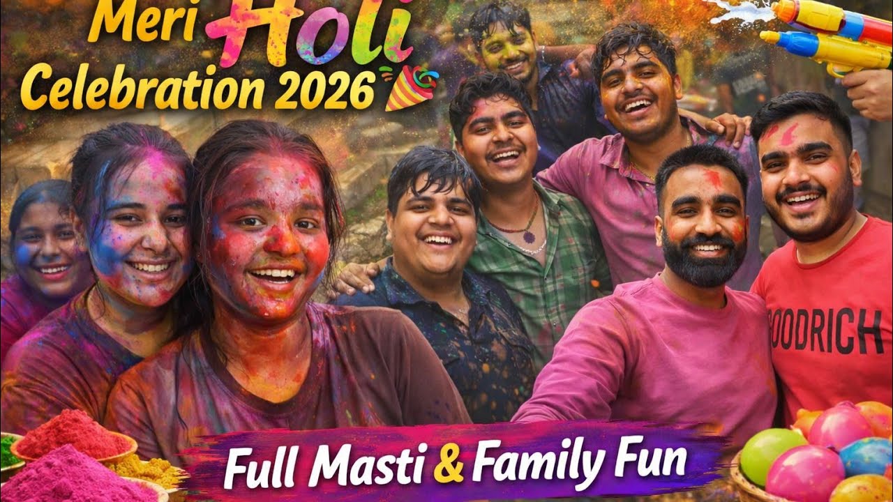 Meri Holi Celebration 2026 🎉 | Full Masti & Family Fun