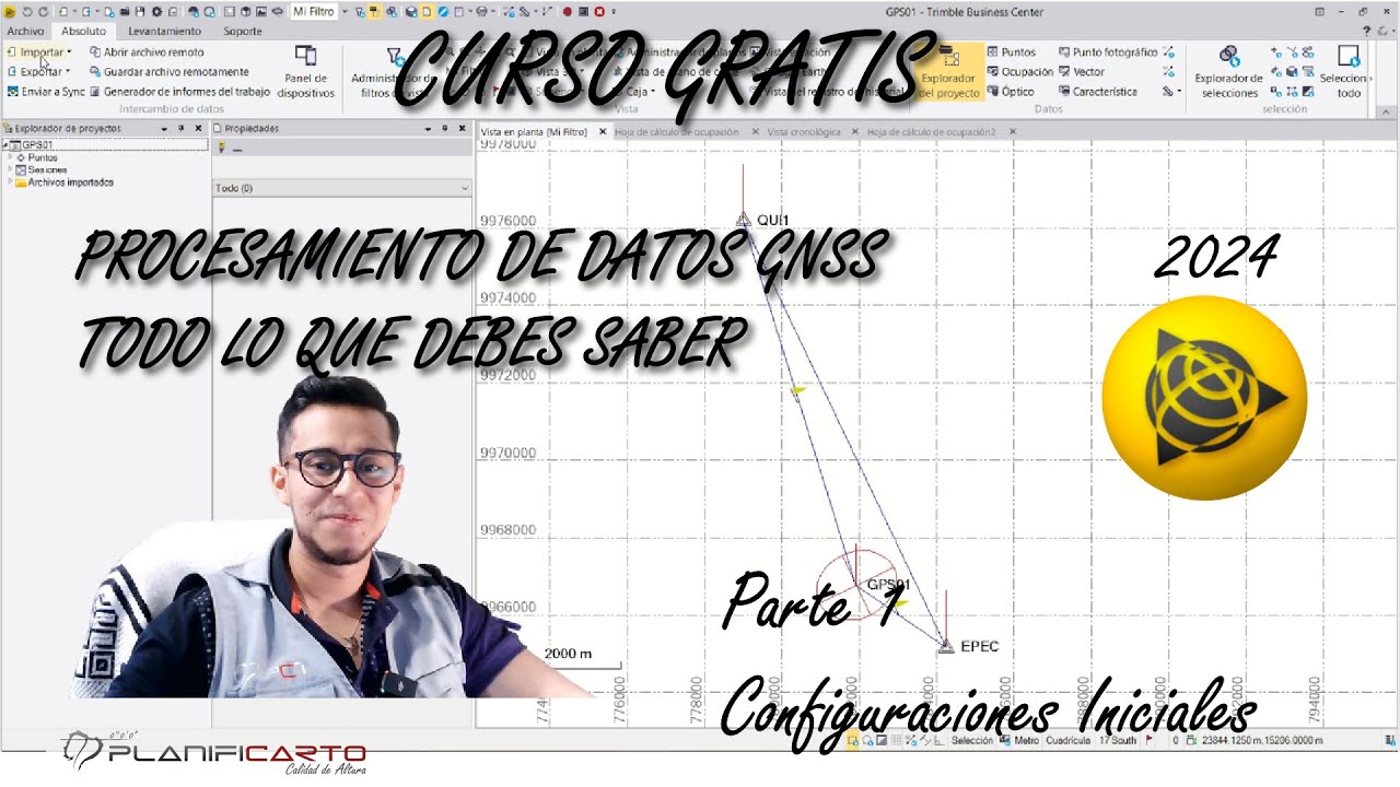 🛰 Cómo procesar datos GNSS en Trimble Business Center - TBC | 🌎 2024 - Parte 1 Configuraciones