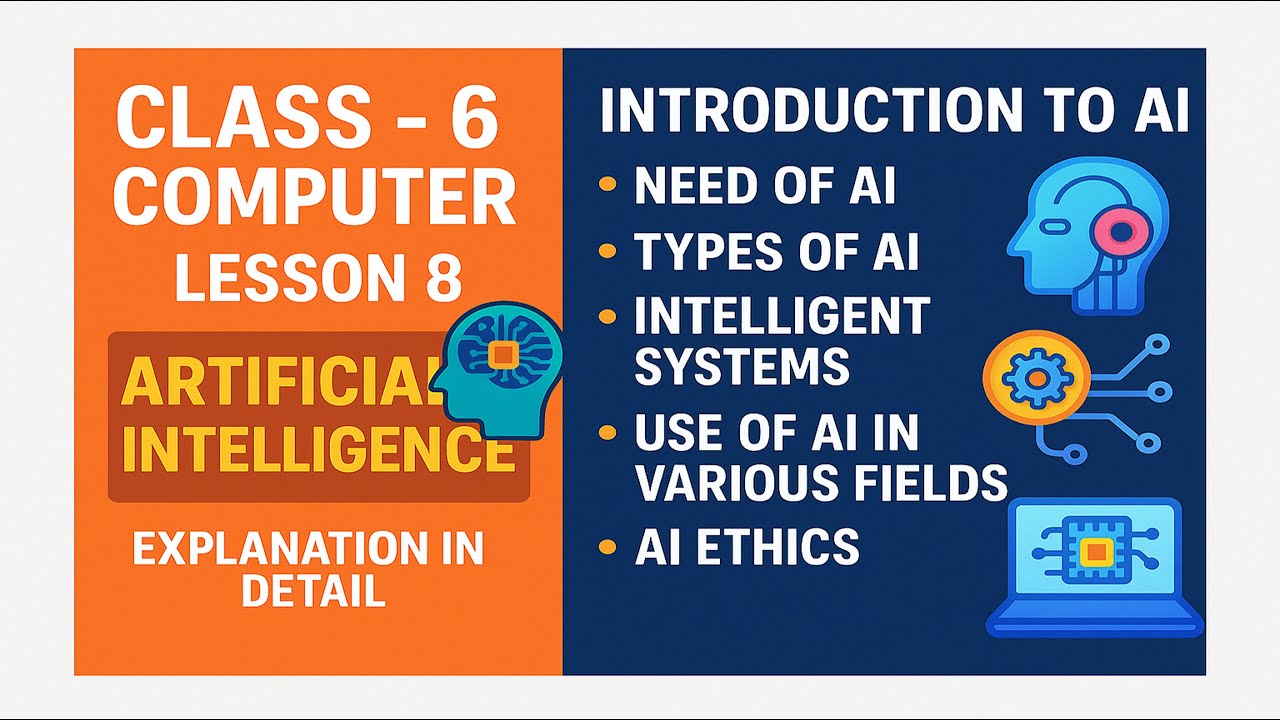 Artificial Intelligence Explanation in Detail | Class 6 Computer Lesson 8  Explanation in Hindi