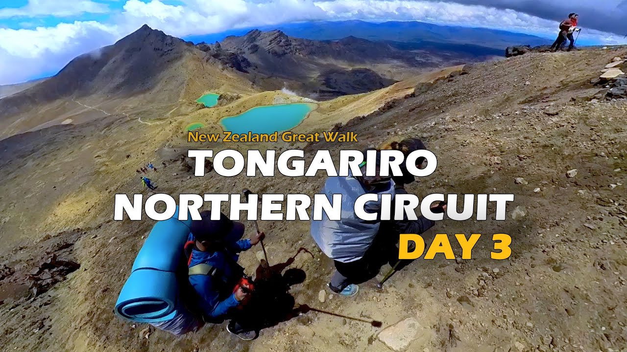 Unveiling Tongariro's Majesty: Day 3 Tongariro Northern Circuit Hike - Emerald Lakes & Red Crater!🥾🌋