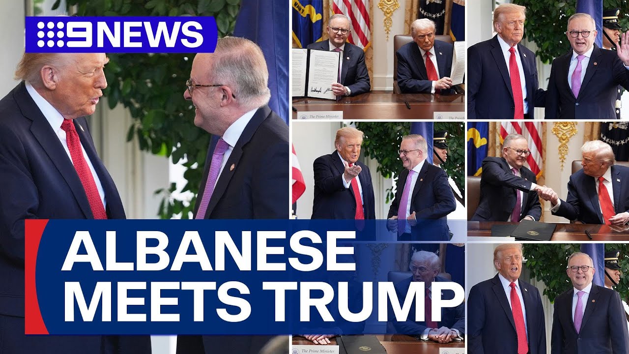 PM Albanese meets with US President Donald Trump and signs rare earths deal | 9 News Australia