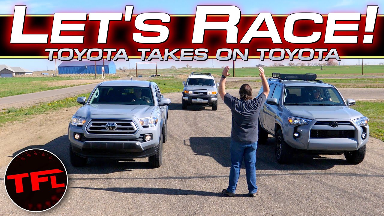 Какая Toyota 4x4 самая быстрая? Tacoma против 4Runner и FJ Cruiser: дрэг-рейсинг!