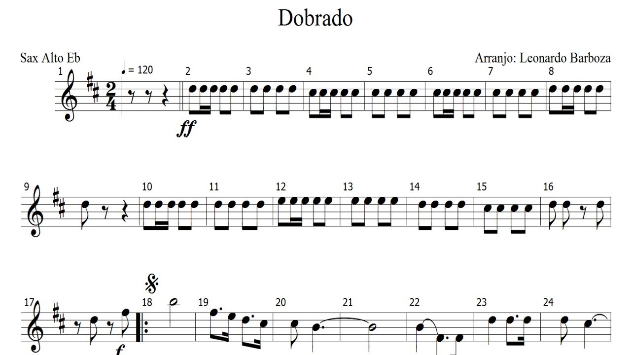 Partitura - Saudade de Minha Terra (Saxofone Alto em Mib)