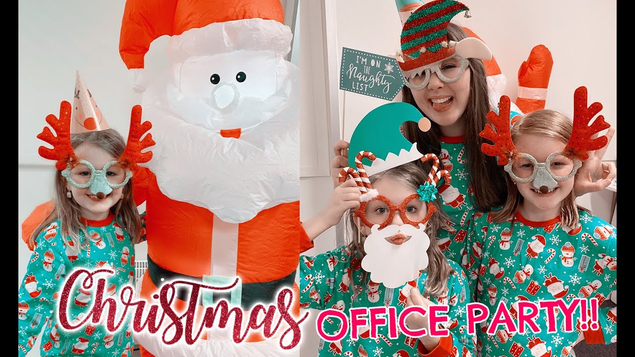 НАША РОЖДЕСТВЕНСКАЯ ПИЖАМНАЯ ВЕЧЕРИНКА В ОФИСЕ!! VLOGMAS ДЕНЬ 6
