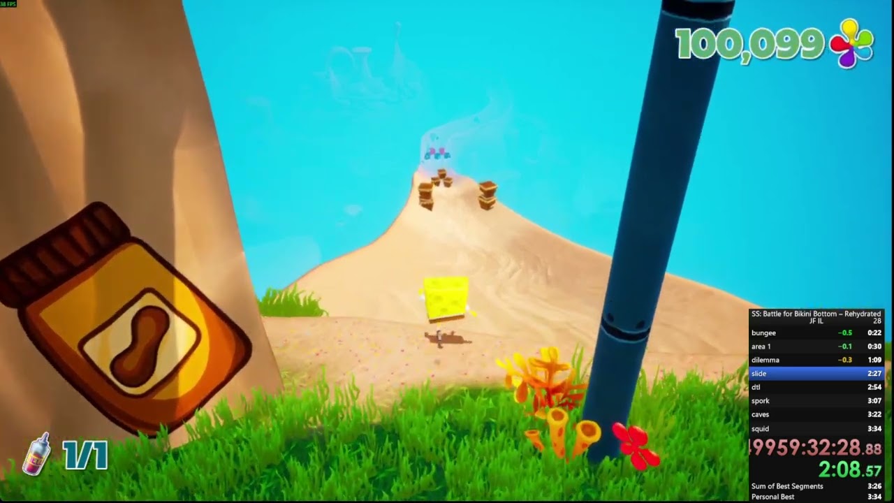 3:27.01 in Jellyfish Fields IL SpongeBob SquarePants Battle For Bikini Bottom Rehydrated Speedrun