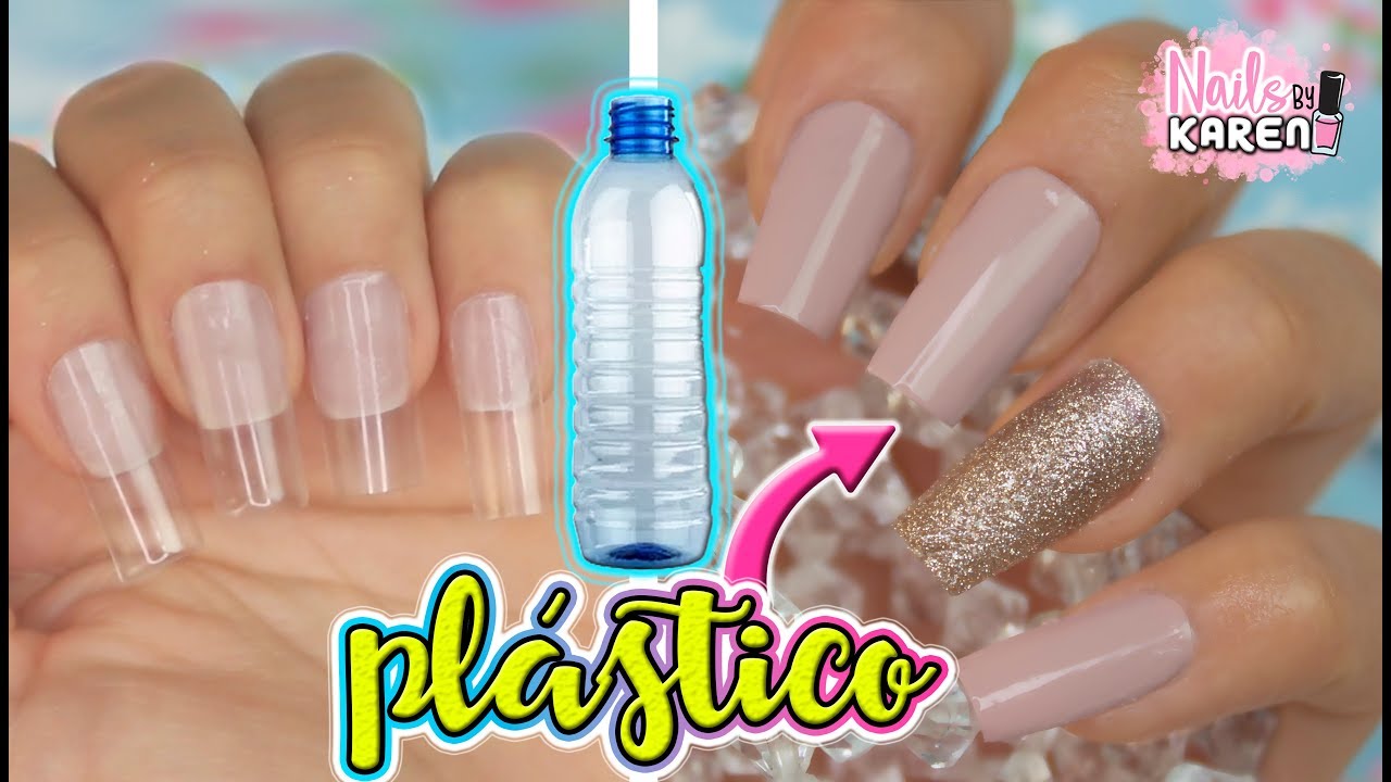 UÑAS POSTIZAS con BOTELLAS de PLÁSTICO | RECICLADAS