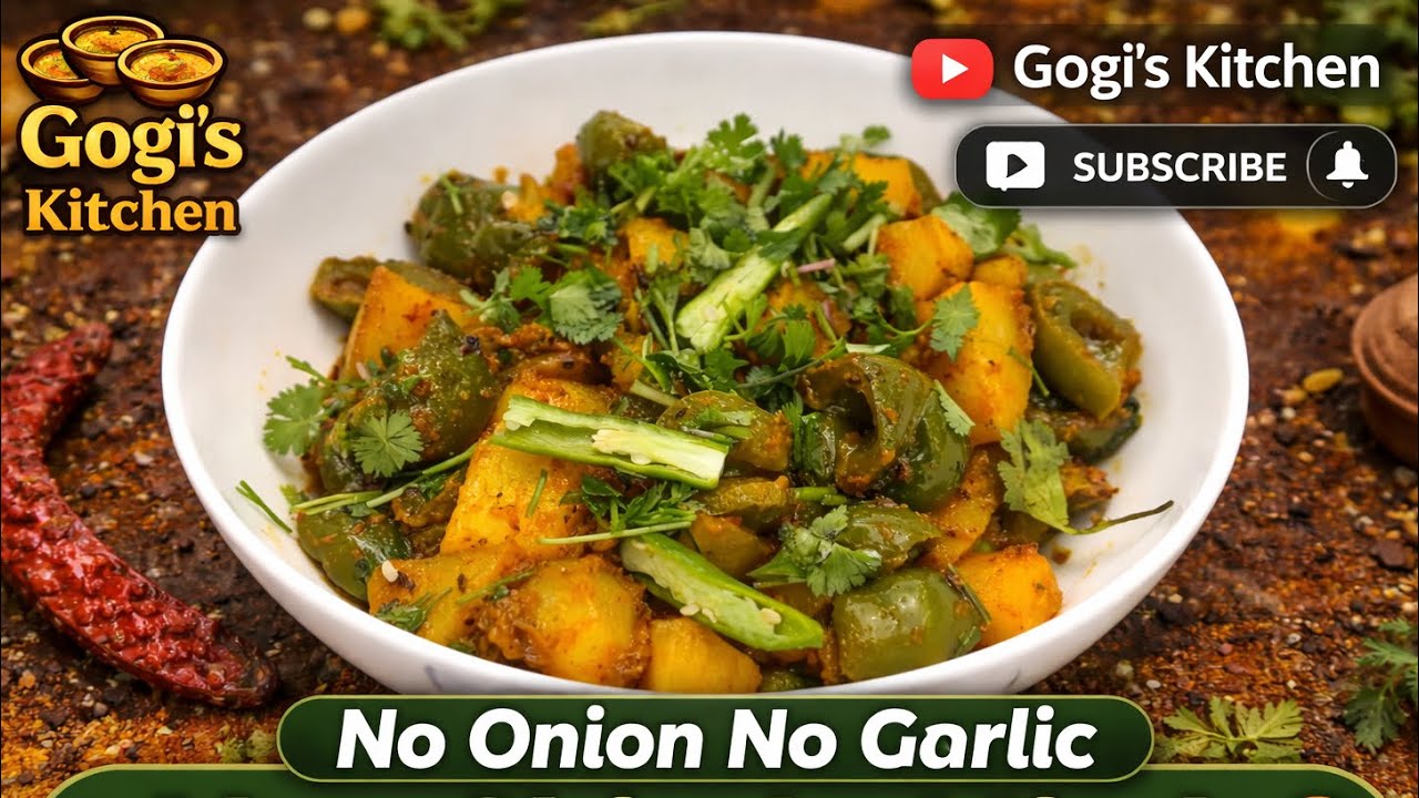 Aloo Shimla Mirch Sabzi (No Onion No Garlic) | Simple & Tasty Recipe | Gogi’s kitchen 