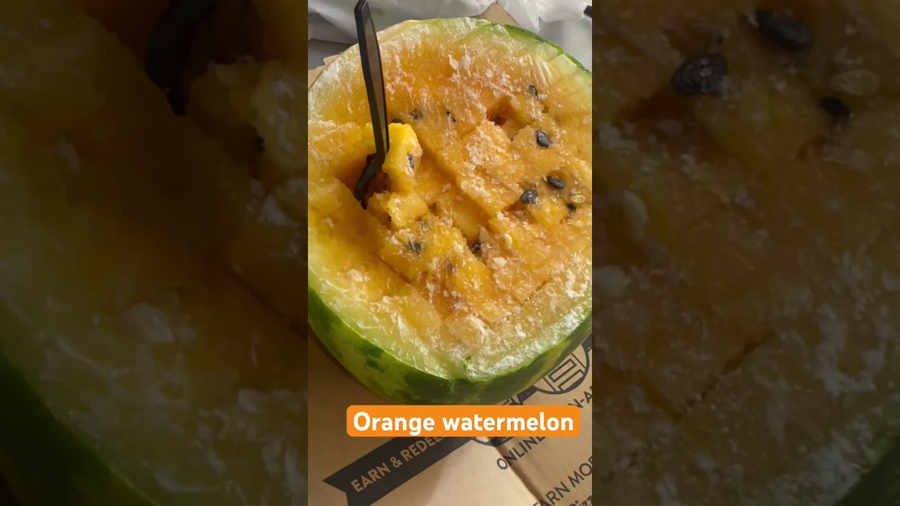 Have y&rsquo;all seen a orange watermelon? #mystery #exoticfruit #fruit #420