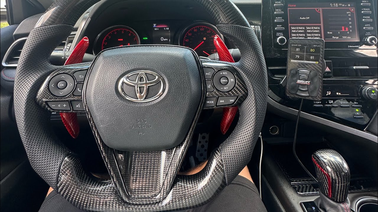 Installing a carbon fiber steering wheel & shift knob in my 21 TRD camry.