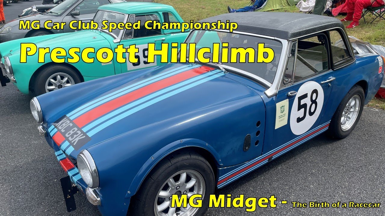 MG Midget Prescott Hillclimb 2025 Bugatti motor club - MGCC Speed championship - Birth of a Racecar
