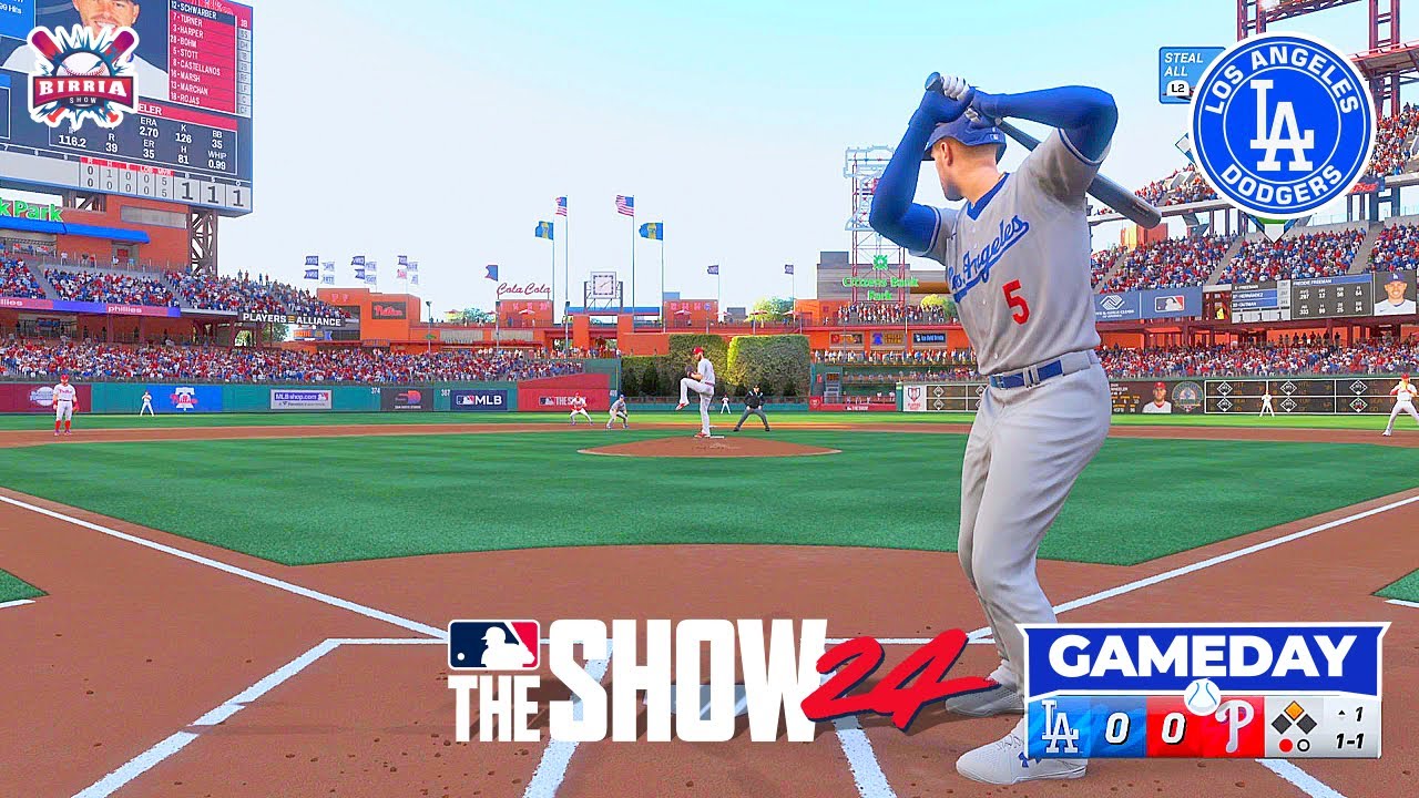 MLB The Show 24 Los Angeles Dodgers vs Philadelphia Phillies - Gameday - Gameplay PS5 HD 60fps