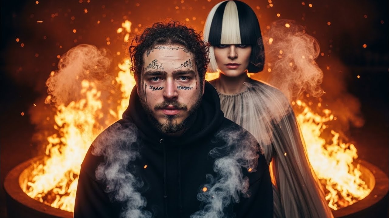 Post Malone  ft Sia  – Whisper in the Fire | Lyrics Video