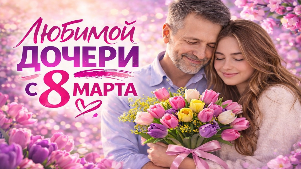 Любимой ДОЧЕРИ с 8 Марта 🌷 Трогательная песня поздравление дочери от папы