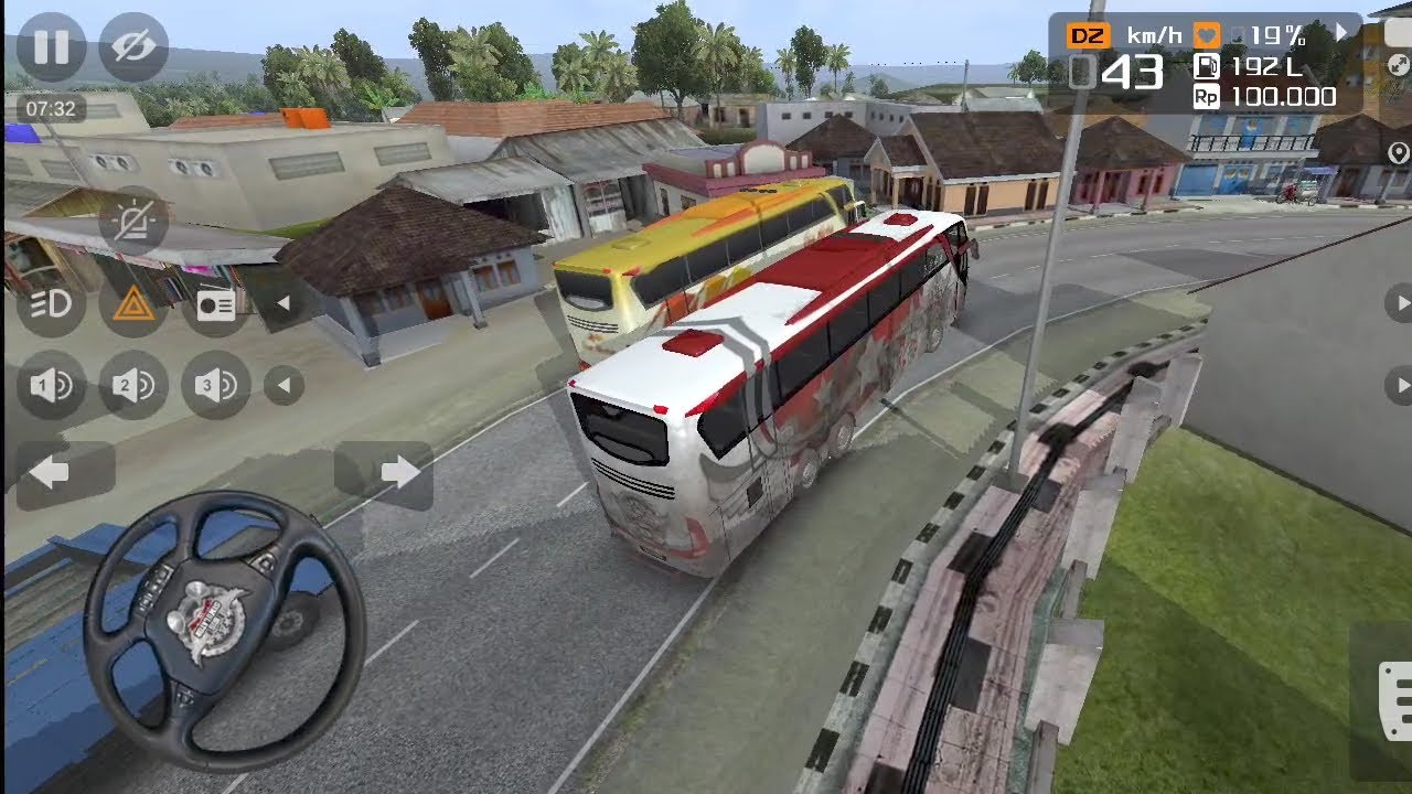 Bus Simulator Indonesia damaged bus driving with passangers 