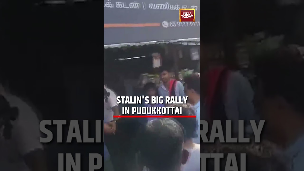 M. K. Stalin Holds Massive Election Rally in Pudukkottai #tamilnaduelection #mkstalin
