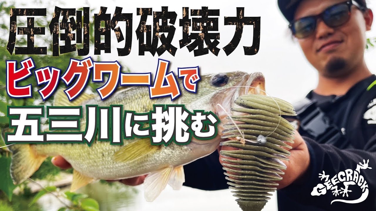【バス釣り】圧倒的破壊力ビックワームで五三川に挑む！