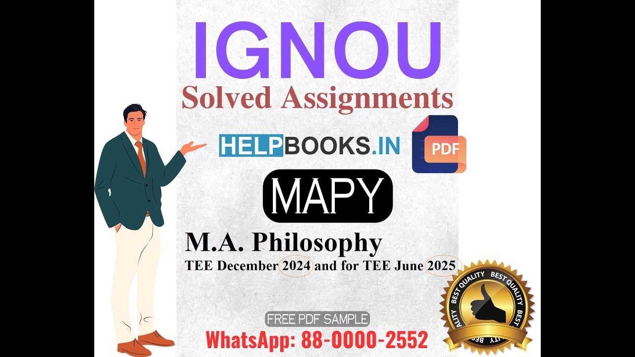 Free IGNOU MAPY Solved Assignments Assignments TEE December 2024 and for TEE June  MA Philosophy