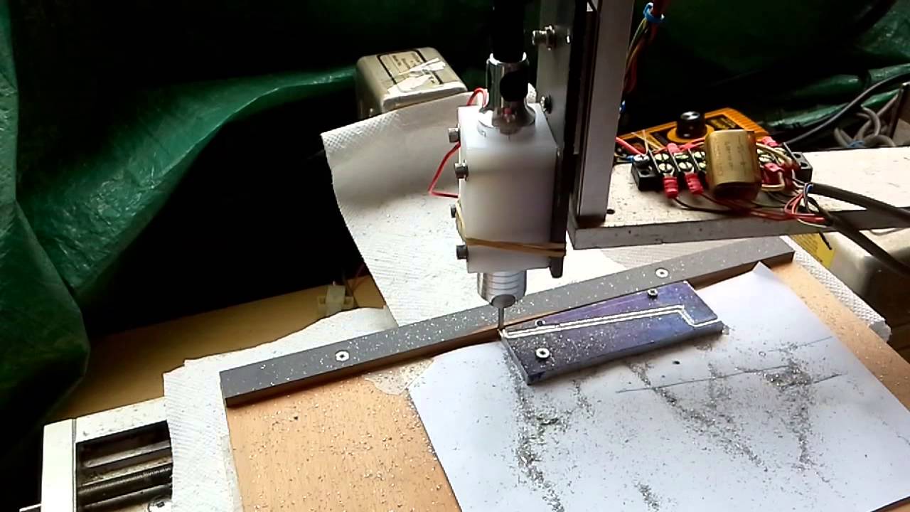 Cutting piece for tool grinder using Grbl-Panel and Grbl 0.9